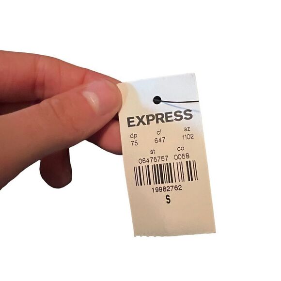 NWT! Express black short sleeve sheer detail shirt - Picture 6 of 9